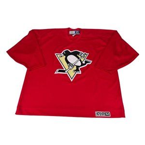 Pittsburgh PENGUINS Blank NHL Hockey Jersey CCM Red Mens XXL